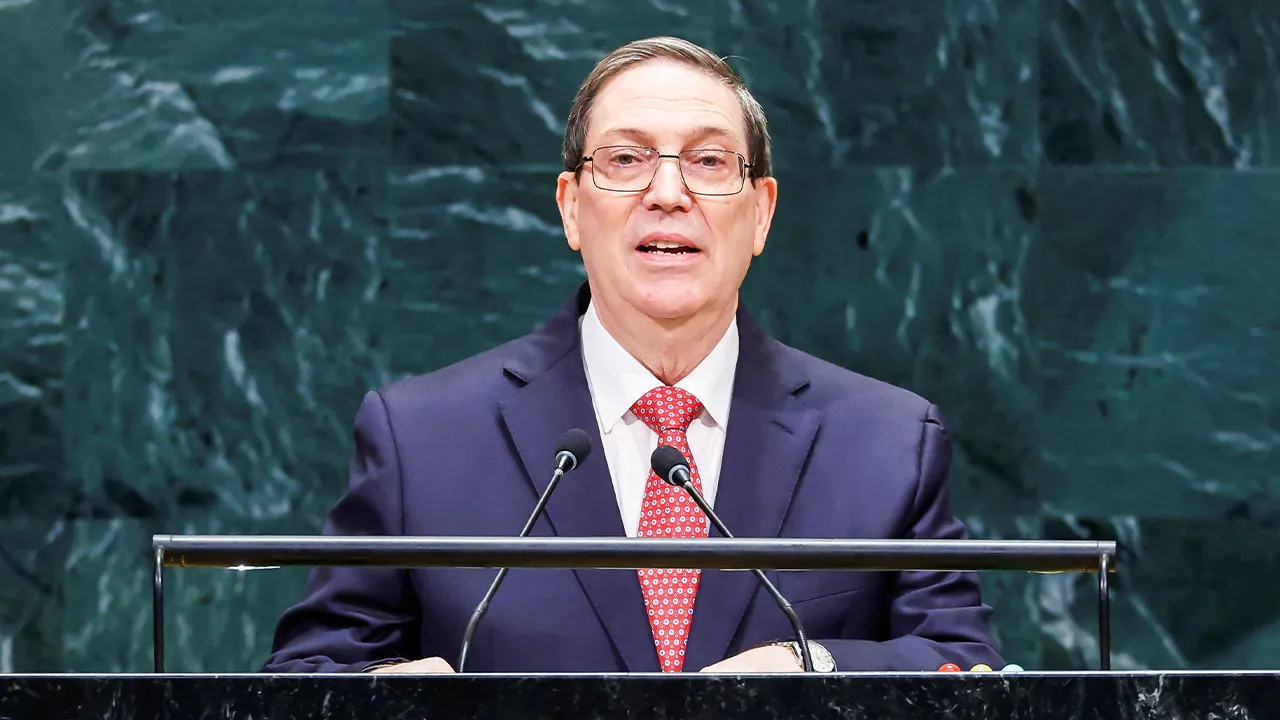 Cuban Foreign Minister Bruno Rodriguez Parrilla addresses the 81st United Nations General Assembly at UN headquarters in New York City, US, September 26, 2026. REUTERS/Eduardo Munoz