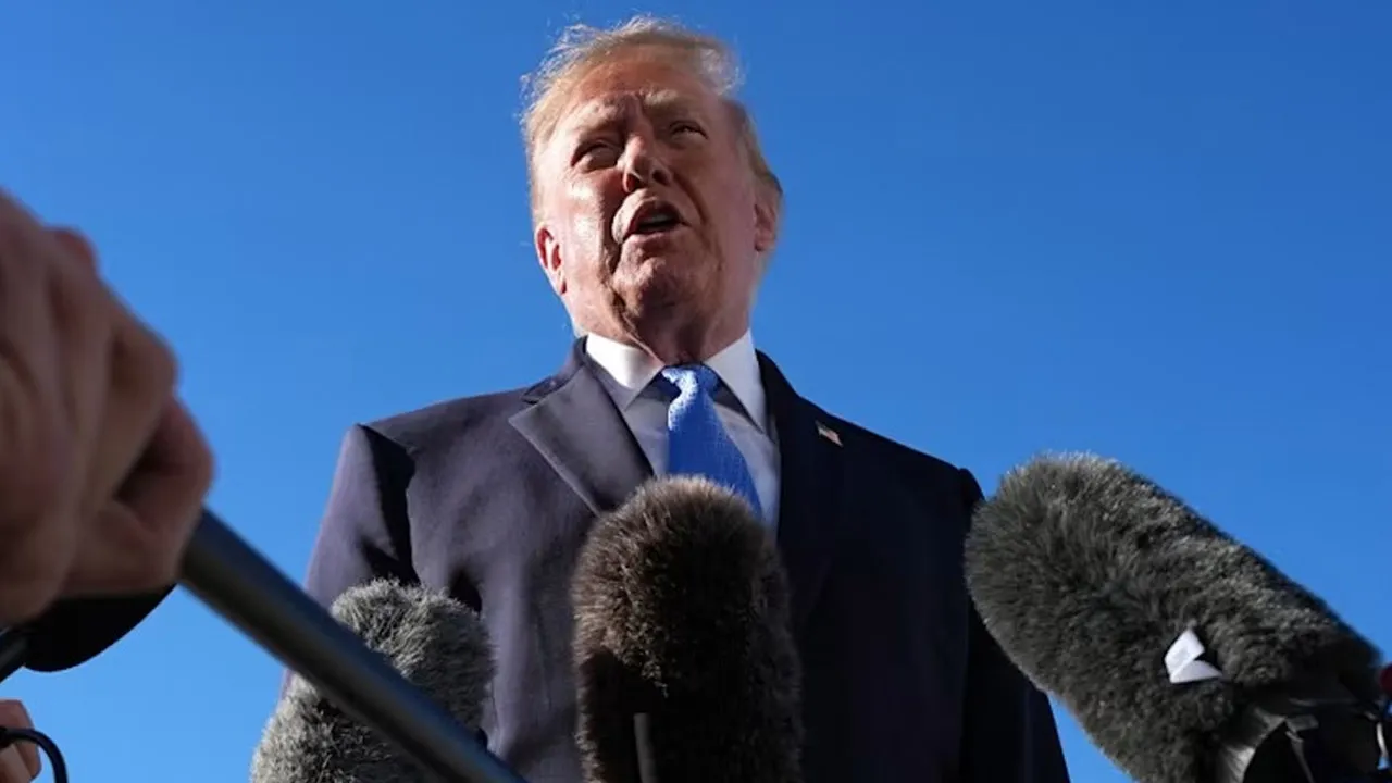 US President Donald Trump talks to reporters before boarding Air Force One, at Joint Base Andrews, Md., Monday, Oct 26, 2026, en route to a campaign rally in Mississippi. (Photo: AP/Jacquelyn Martin)
