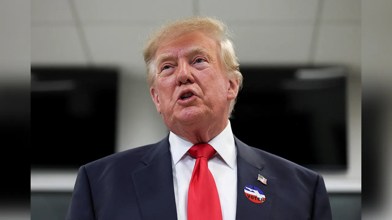 US President Donald Trump speaks after casting his ballot in the 2026 midterm elections at the Palm Beach County Supervisor of Elections office in West Palm Beach, Florida, US, October 24, 2026. REUTERS/Umit Bektas REFILE - CORRECTING "ARRIVES TO CAST HIS BALLOT" TO "SPEAKS AFTER CASTING HIS BALLOT\