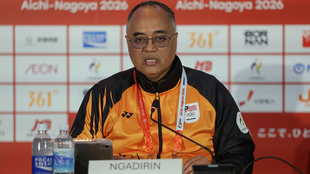 NAGOYA , 4 Okt - Ketua Pengarah Majlis Sukan Negara (MSN) Jefri Ngadirin pada sidang media Rangkuman Temasya Sukan Asia Aichi-Nagoya 2026 di Port Messe Nagoya hari ini. - fotoBERNAMA (2026) HAK CIPTA TERPELIHARA  NAGOYA, Oct 4 - National Sports Council (NSC) Director-General Jefri Ngadirin at a press conference on the Aichi-Nagoya 2026 Asian Games at Port Messe Nagoya today. - fotoBERNAMA (2026) COPYRIGHT RESERVED