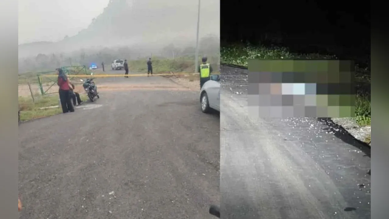 Seorang lelaki ditemui mati dipercayai dibunuh dalam kejadian di tepi jalan, Jalan Kampung Air Hitam, Sungai Sejuk di Sungai Siput pada Rabu. Foto tular