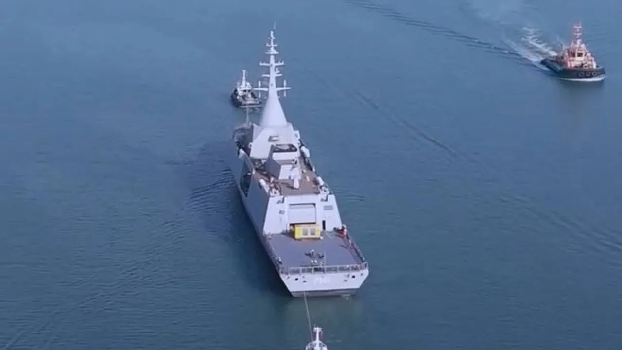 Projek Kapal Tempur Pesisir / Littoral Combat Ship LCS Tentera Laut Diraja Malaysia (TLDM) kelas Maharaja Lela sedang dalam fasa ujian laut dan penyerahan. Kredit: FB Patih Karma Wijaya