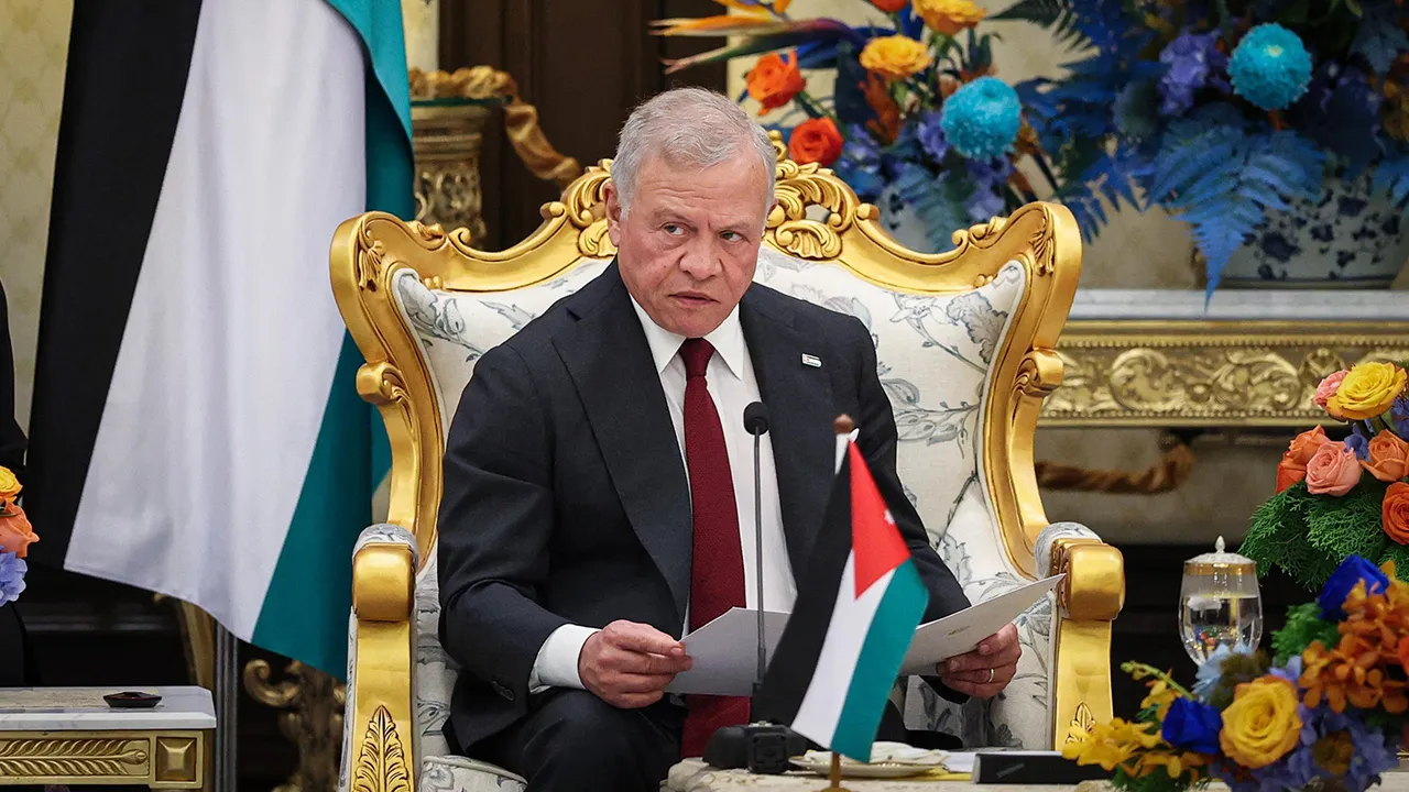 KUALA LUMPUR, 12 Okt - Raja Jordan, Raja Abdullah II berkenan mengadakan pertemuan empat mata bersama Yang di-Pertuan Agong Sultan Ibrahim di Istana Negara hari ini.  - fotoBERNAMA (2026)
