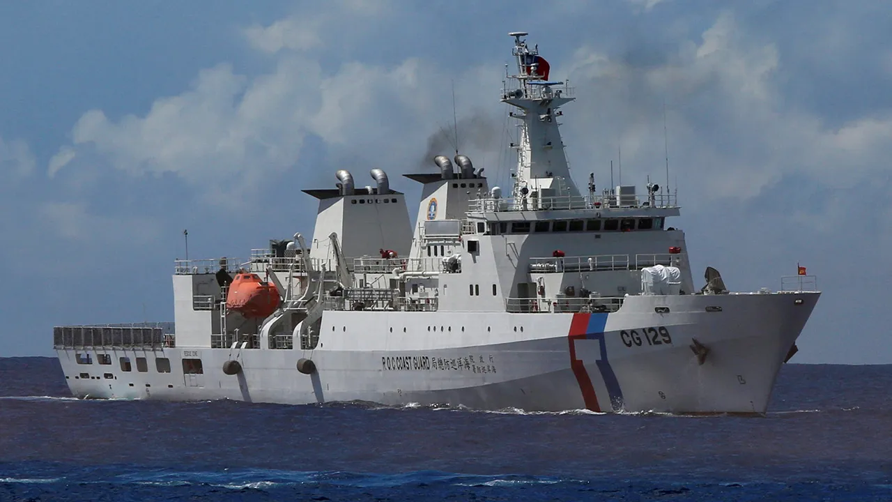 A Taiwanese Coast Guard patrol ship, Kaohsiung (CG 129), is seen during a rescue drill near the coast of Itu Aba, which the Taiwanese call Taiping, at the South China Sea, November 29, 2016. REUTERS/J.R Wu