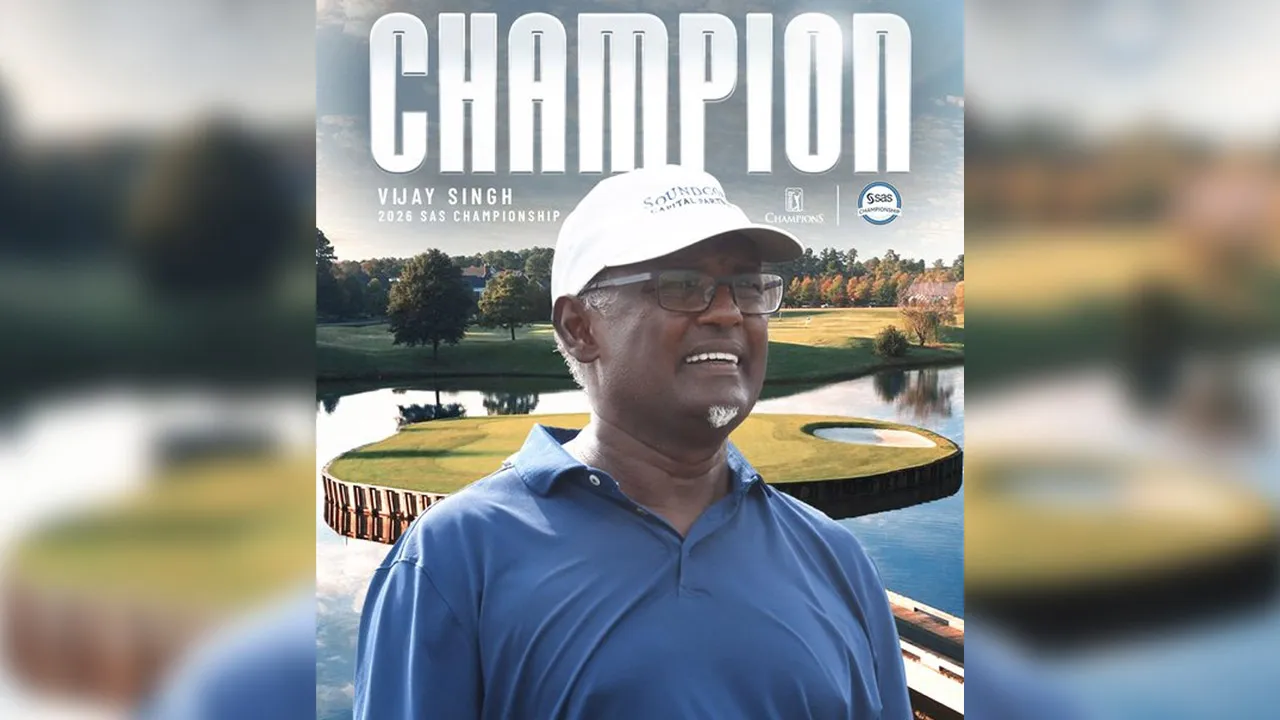 Back in the winner's circle 🏆  Vijay Singh becomes the seventh-oldest winner in PGA Tour Champions history  @SASChampionship