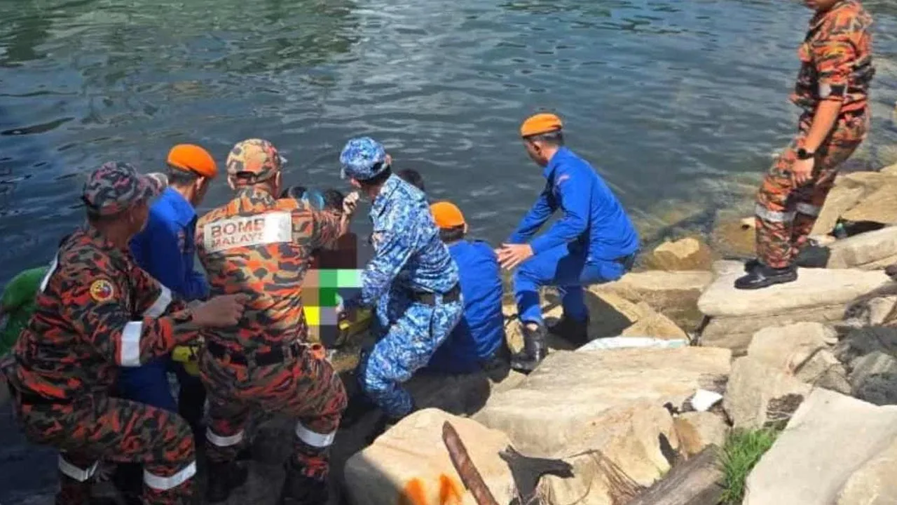 Mayat mangsa ditemukan lemas selepas terjatuh dari kapal yang berlabuh di Jeti Ko-Nelayan, Kudat