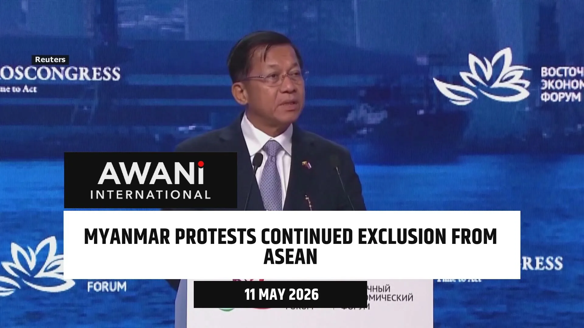 Myanmar protests continued exclusion from ASEAN
