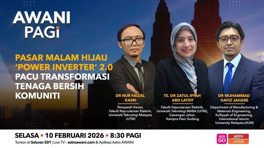 AWANI Pagi: Pasar malam hijau'power inverter' 3/0 pacu transformasi tenaga bersih