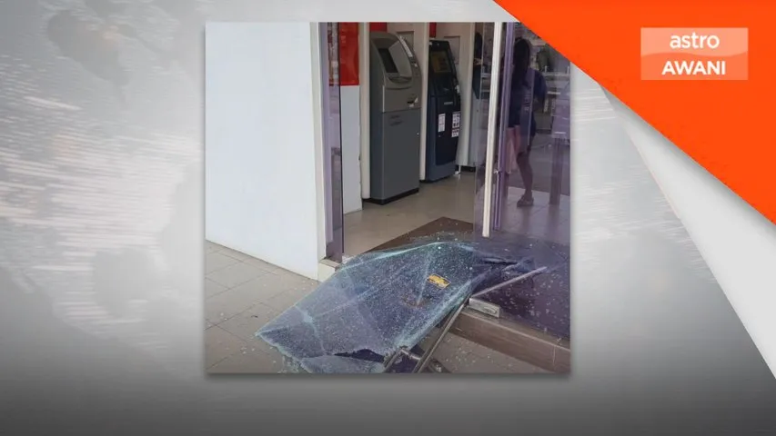 Polis siasat kejadian pintu bank pecah ditembak di Sibu