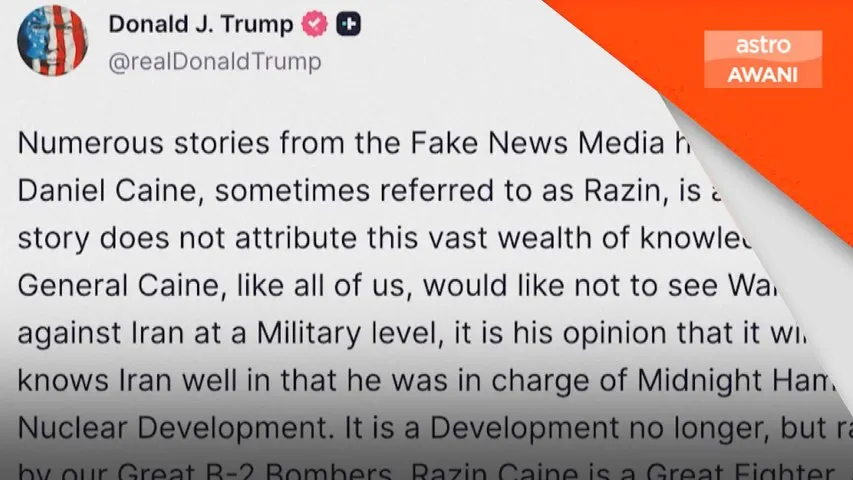Trump nafi laporan tentera tentang Iran