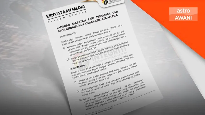 Kecuaian latihan senjata RELA, syor tindakan tatatertib pegawai terlibat