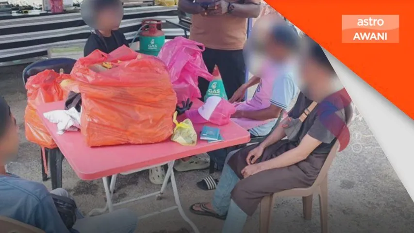Sembilan warga asing dicekup ketika leka jual juadah