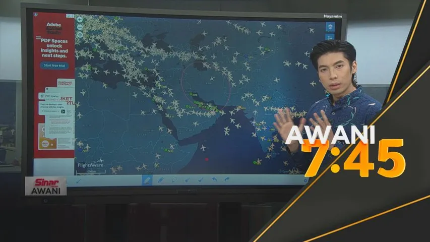 [DATA & STATISTIK] Iran Diserang | Pergerakan pesawat seluruh dunia