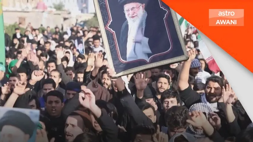 Penduduk Baghdad protes kematian Ali Khamenei