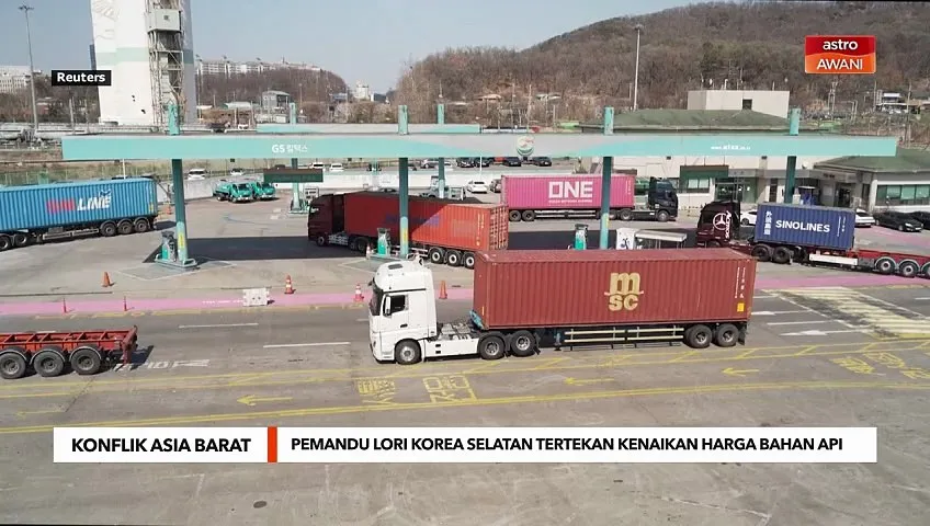 Pemandu lori Korea Selatan tertekan kenaikan harga bahan api
