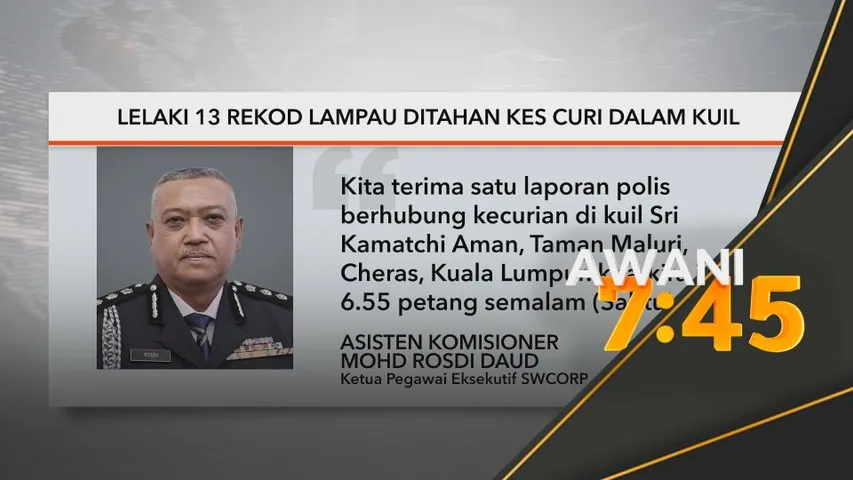 Lelaki 13 rekod lampau ditahan kes curi dalam kuil