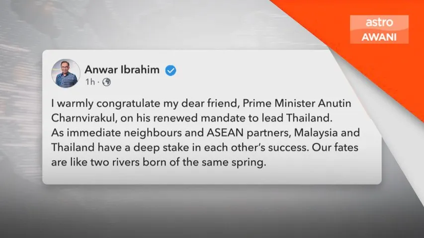 Anwar ucap tahniah kepada Anutin selepas menang undian Parlimen