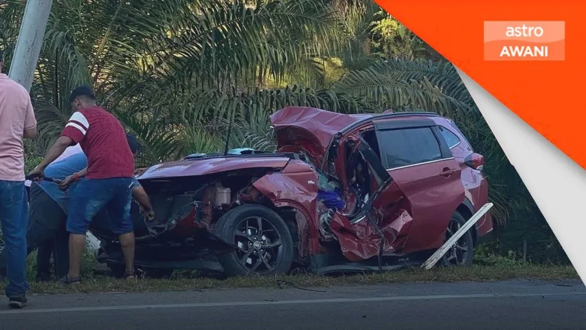 Ibu, dua anak maut kereta terbabas