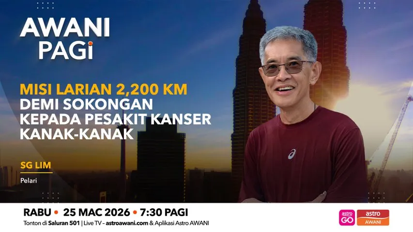 AWANI Pagi: Misi larian 2,200 KM demi sokongan kepada pesakit kanser kanak-kanak