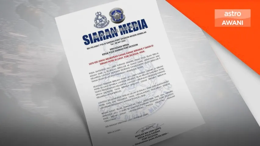 Kanak-kanak autistik ditemukan lemas dalam tasik sebuah hotel