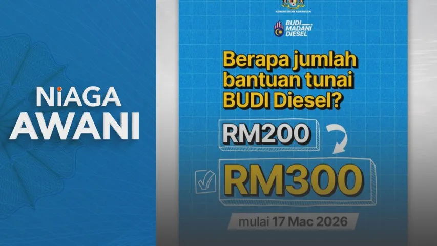 Bantuan tunai BUDI Diesel dinaikkan kepada RM300 sejak 17 Mac
