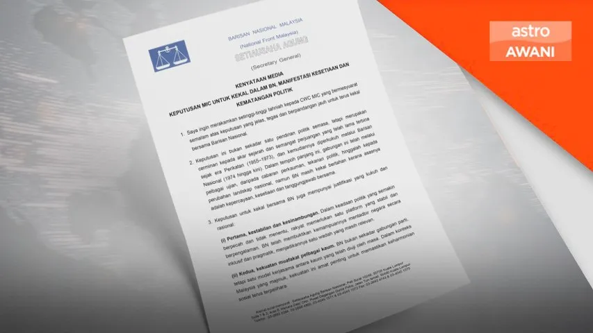 Keputusan MIC kekal dalam BN tanda kematangan politik