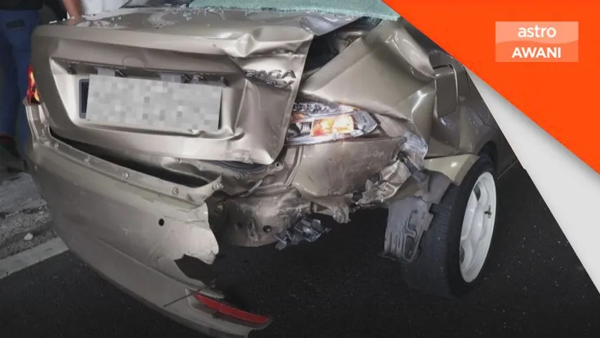 Penunggang e-hailing maut langgar kereta rosak di bahu jalan