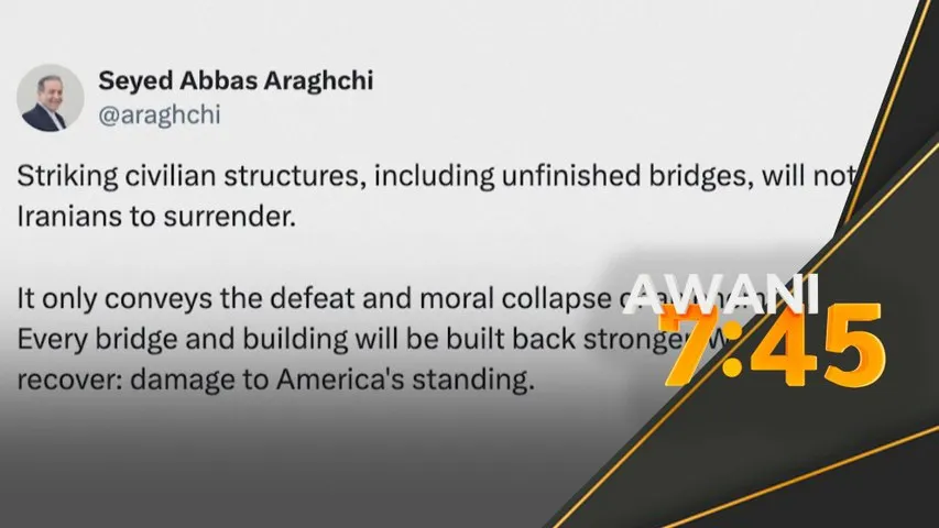 Serangan infrastruktur awam tidak akan paksa Iran serah diri