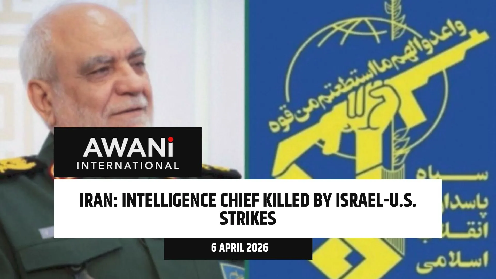 Iran's intelligence chief killed by Israel-U.S. strikes