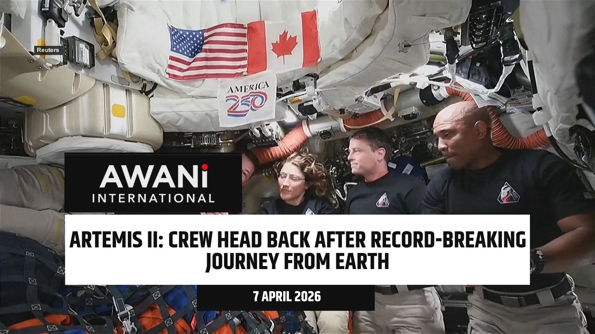 Artemis II crew head back after record-breaking journey from Earth