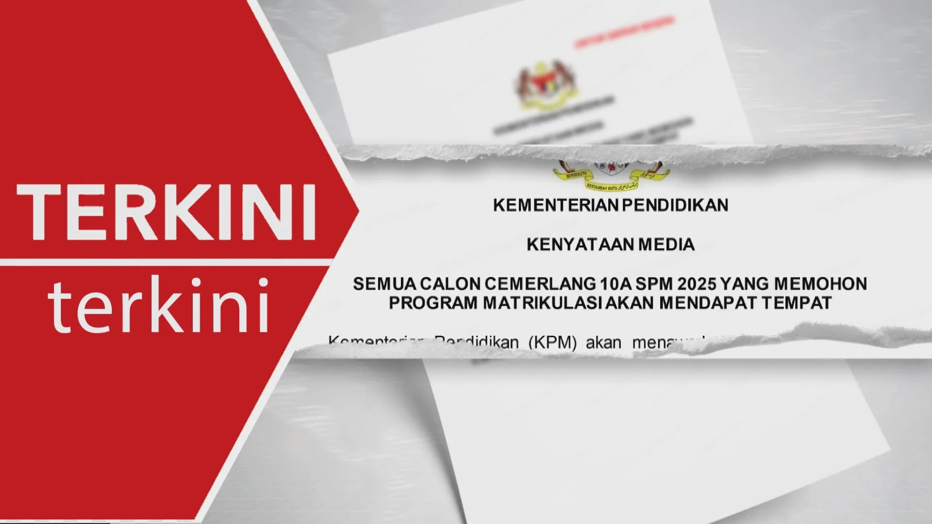 [TERKINI] Calon raih 10A mohon matrikulasi dijamin mendapat tempat - KPM