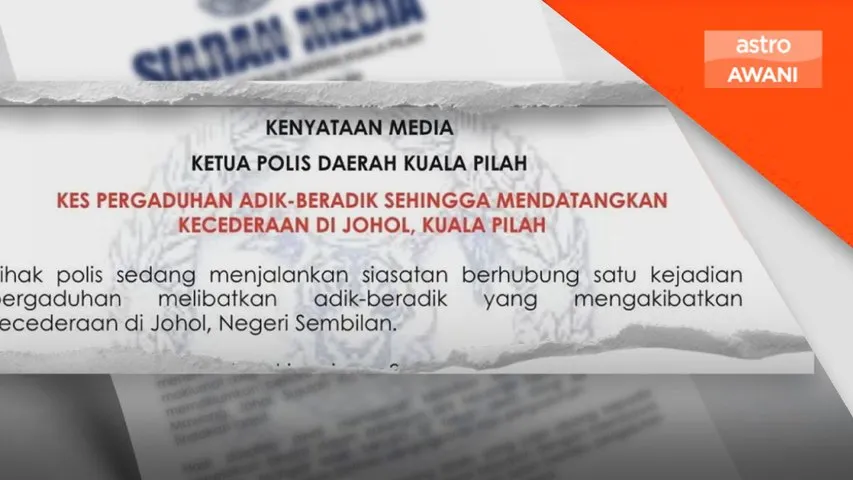 Selisih faham punca abang serang adik guna parang