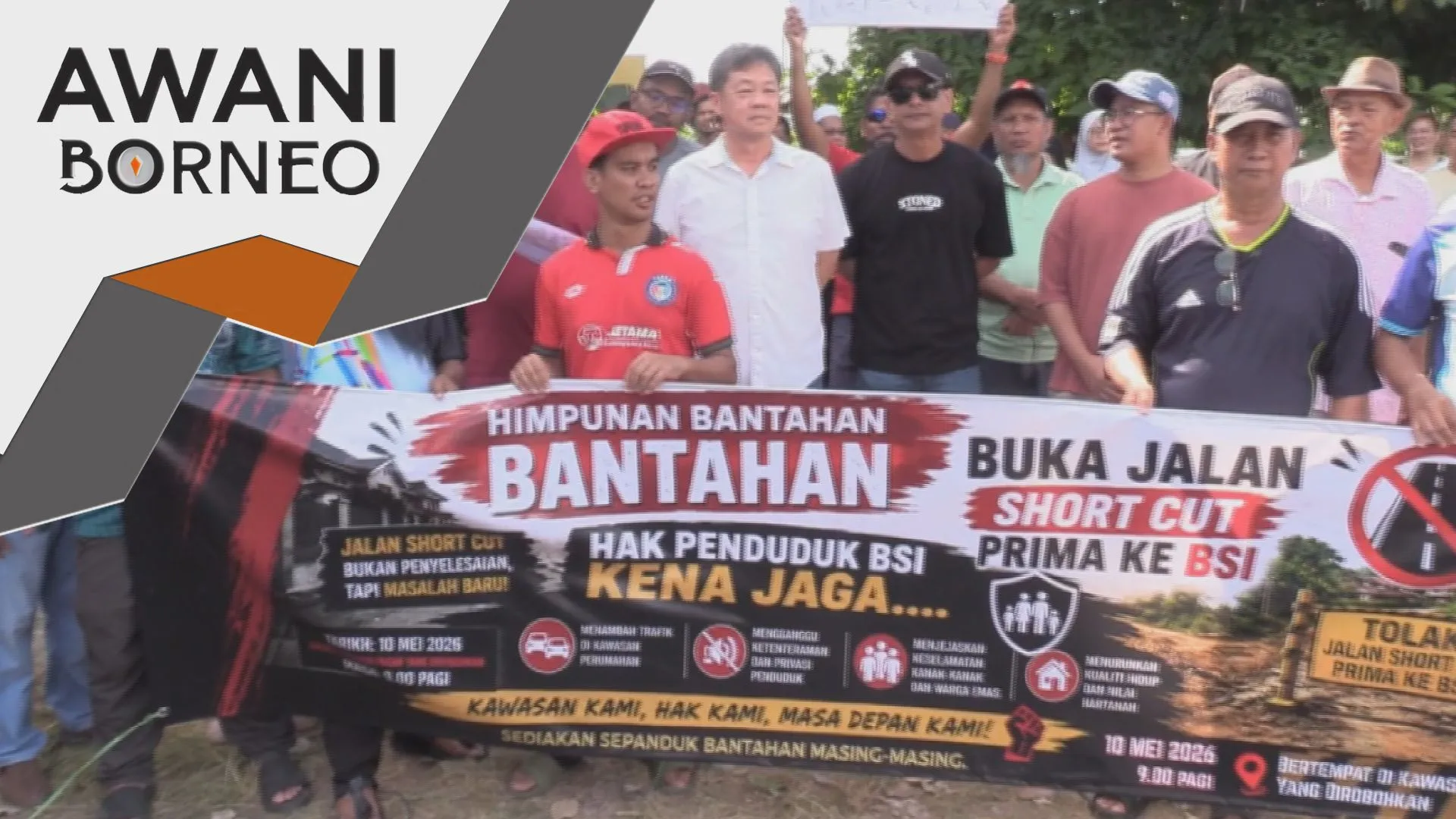 Penduduk BSI berkumpul bantah pembukaan Jalan BSI-Ranggu Tawau