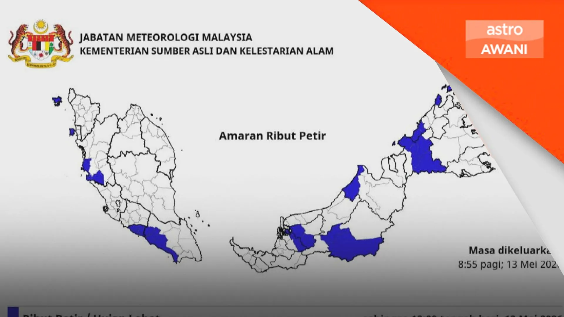 Amaran ribut petir hingga tengah hari - METMalaysia