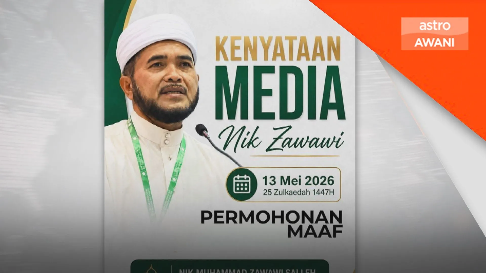 Nik Zawawi mohon maaf, akui kekhilafan