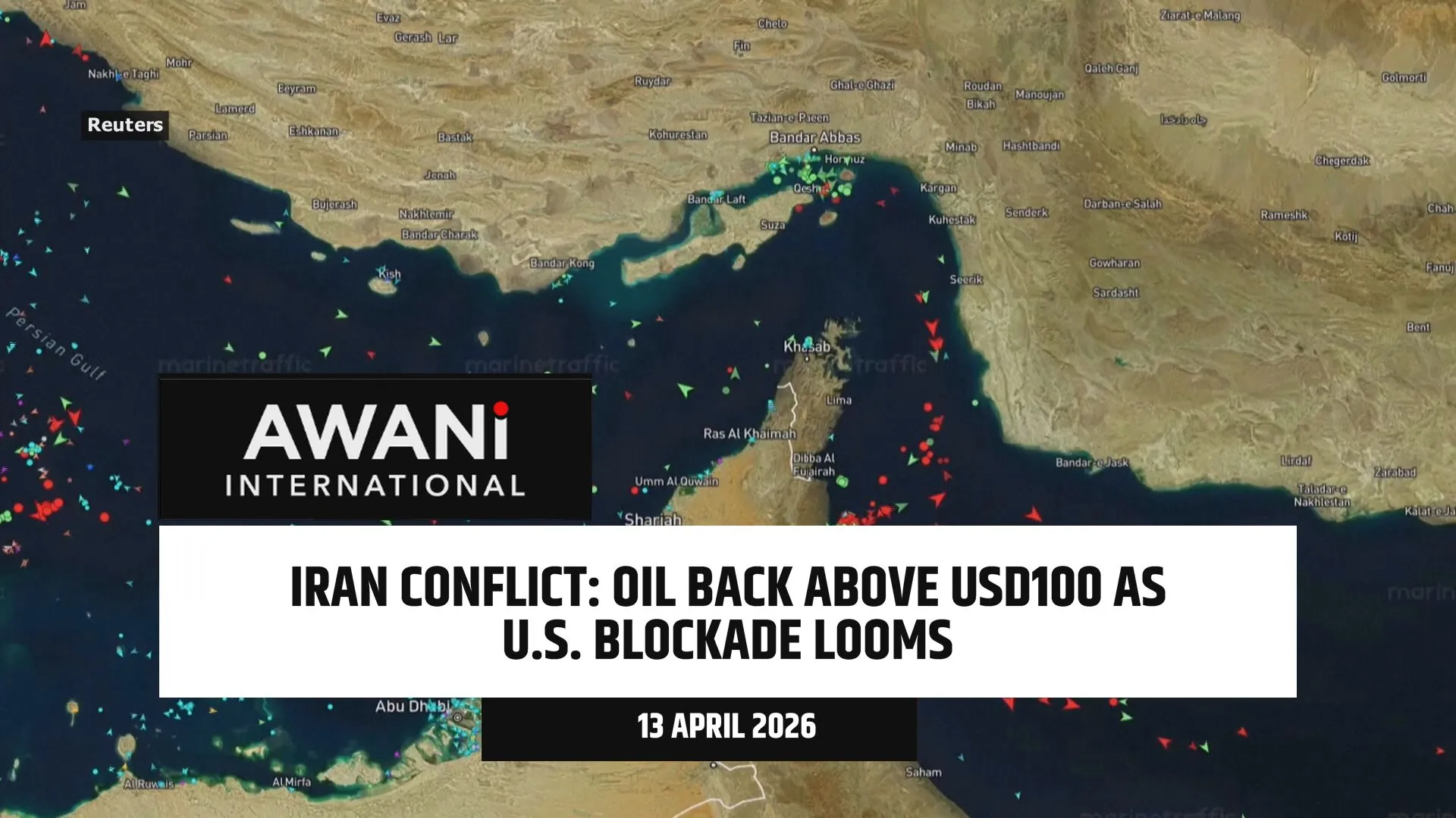 Oil back above USD100 as U.S. enforces blockade on Iran
