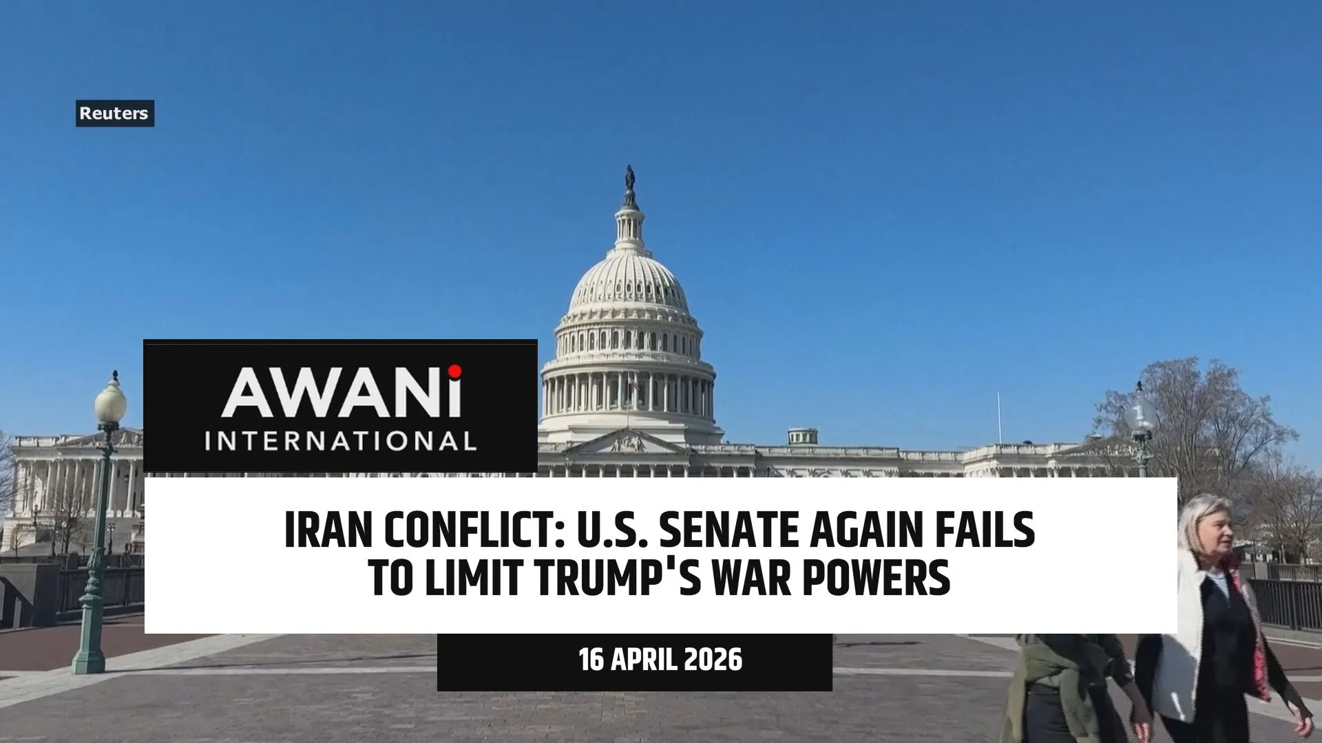 Iran conflict: U.S. Senate again fails to limit Trump's war powers