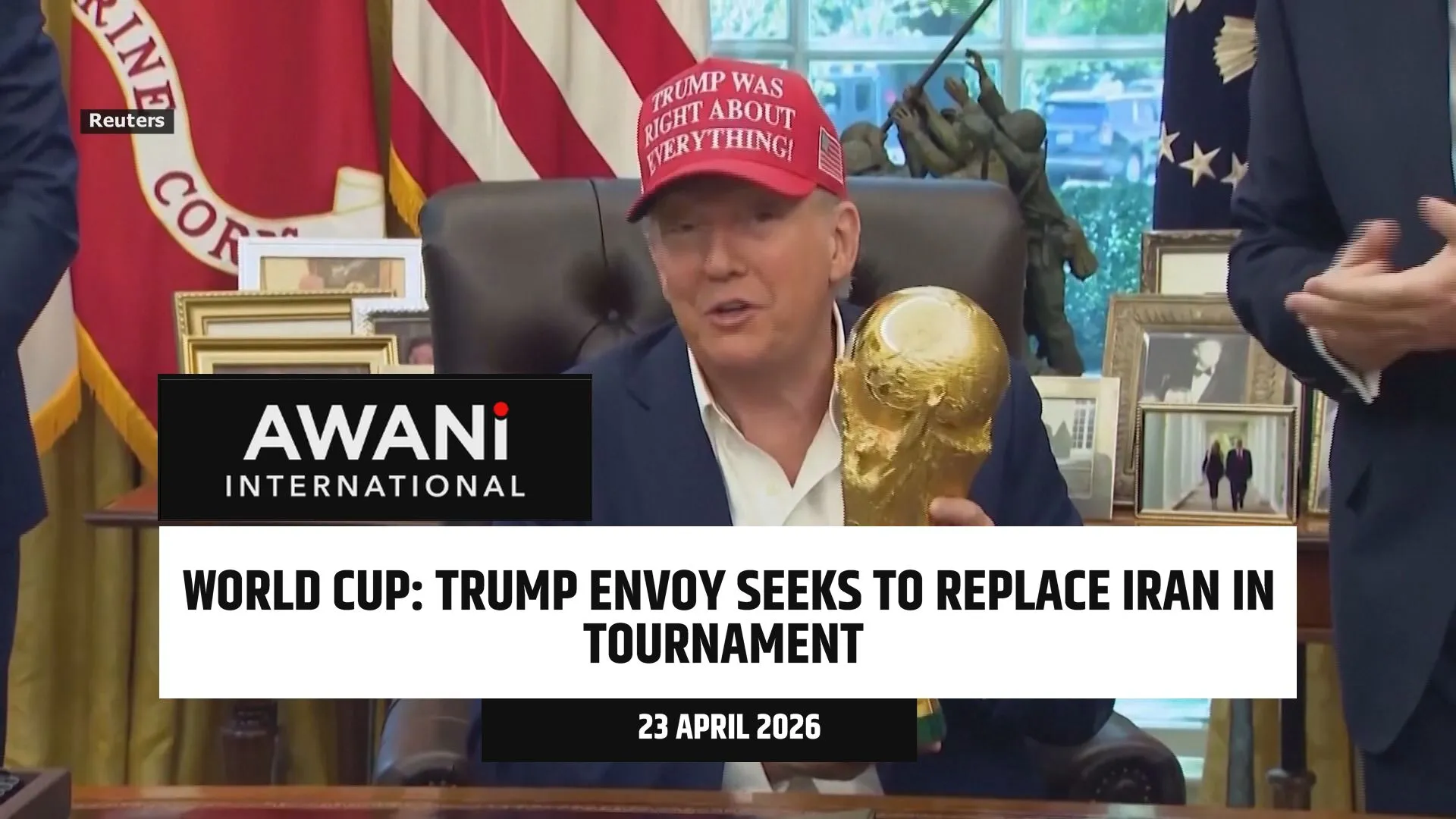 Trump envoy seeks to replace Iran in tournament