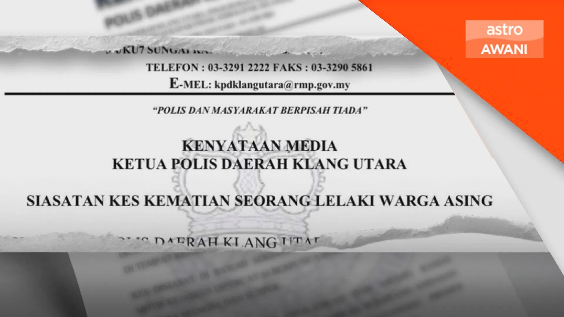 Mayat lelaki ditemui di Klang, polis tahan wanita warga asing