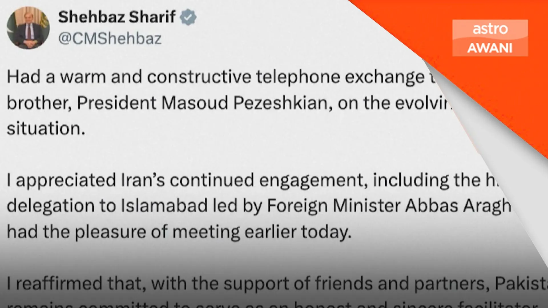 Pakistan komited jadi pemudah cara damai, Shebaz Sharif