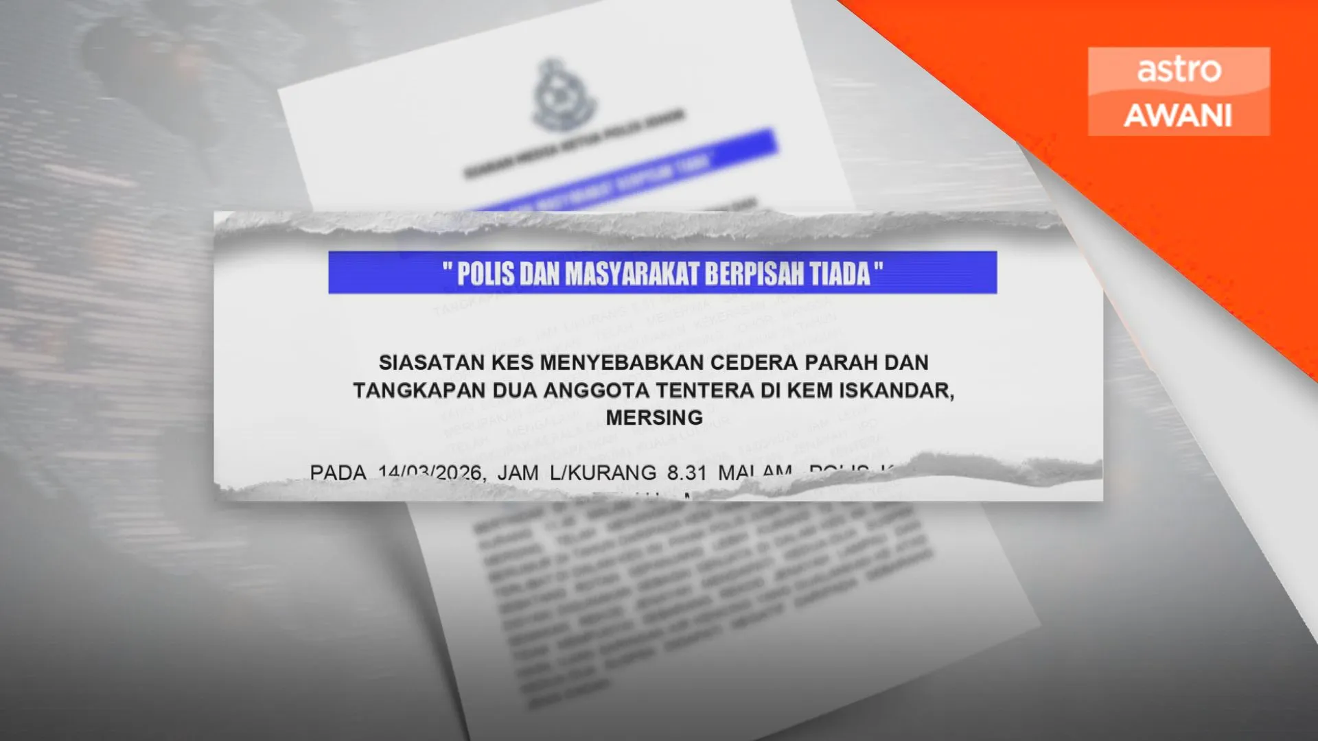 Dua anggota tentera Kem Iskandar ditahan bantu siasatan