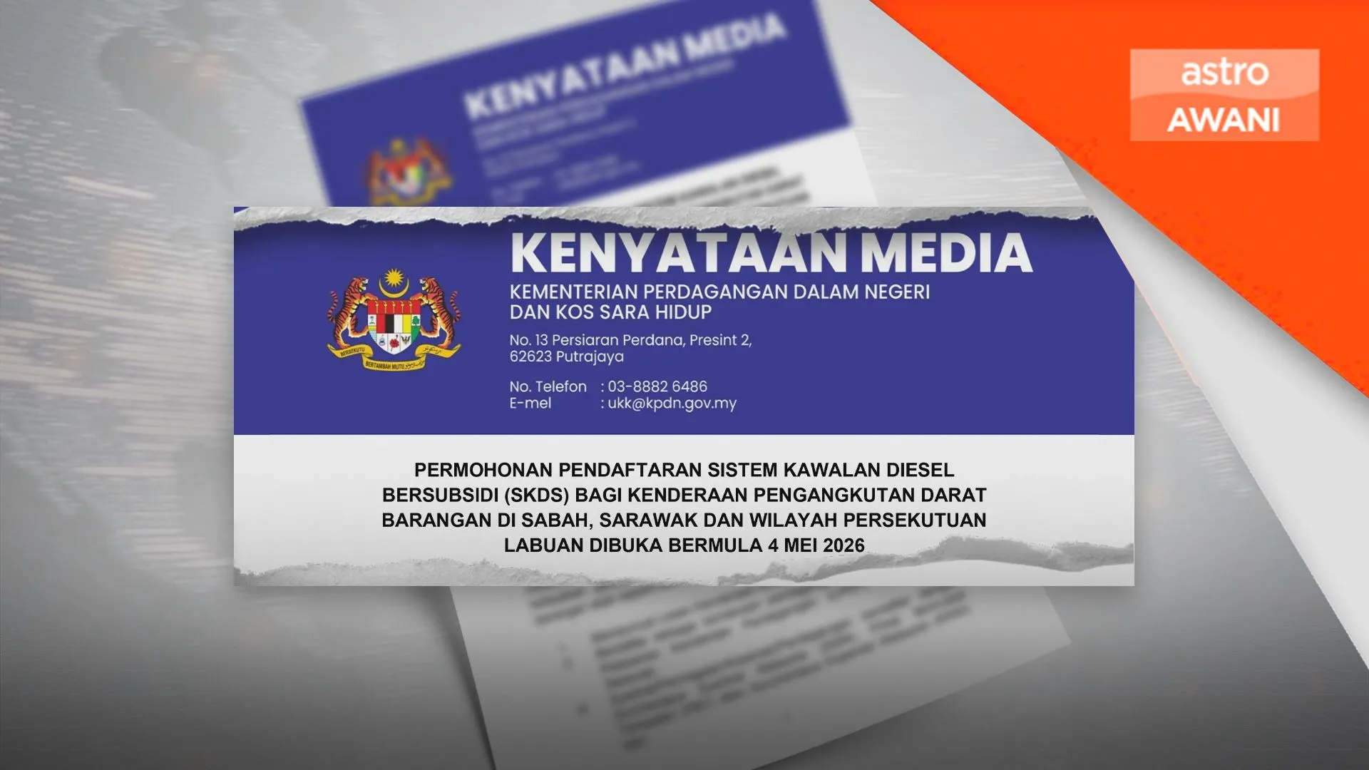 Permohonan pengangkutan darat Sabah, Sarawak dan Labuan dibuka 4 Mei
