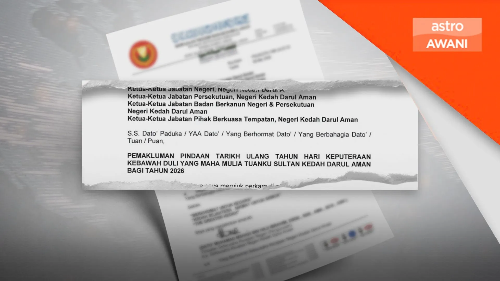 Hari Keputeraan Sultan Kedah dipinda kepada 5 Julai