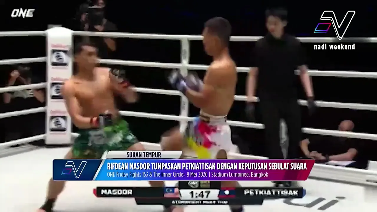 Rifdean Masdor tumpaskan Petkiattisak dengan keputusan sebulat suara