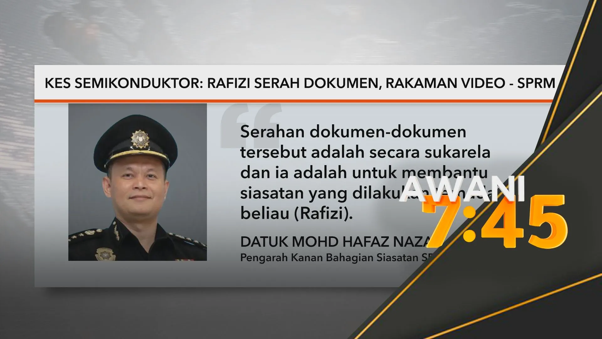 Rafizi serah dokumen, rakaman video - SPRM