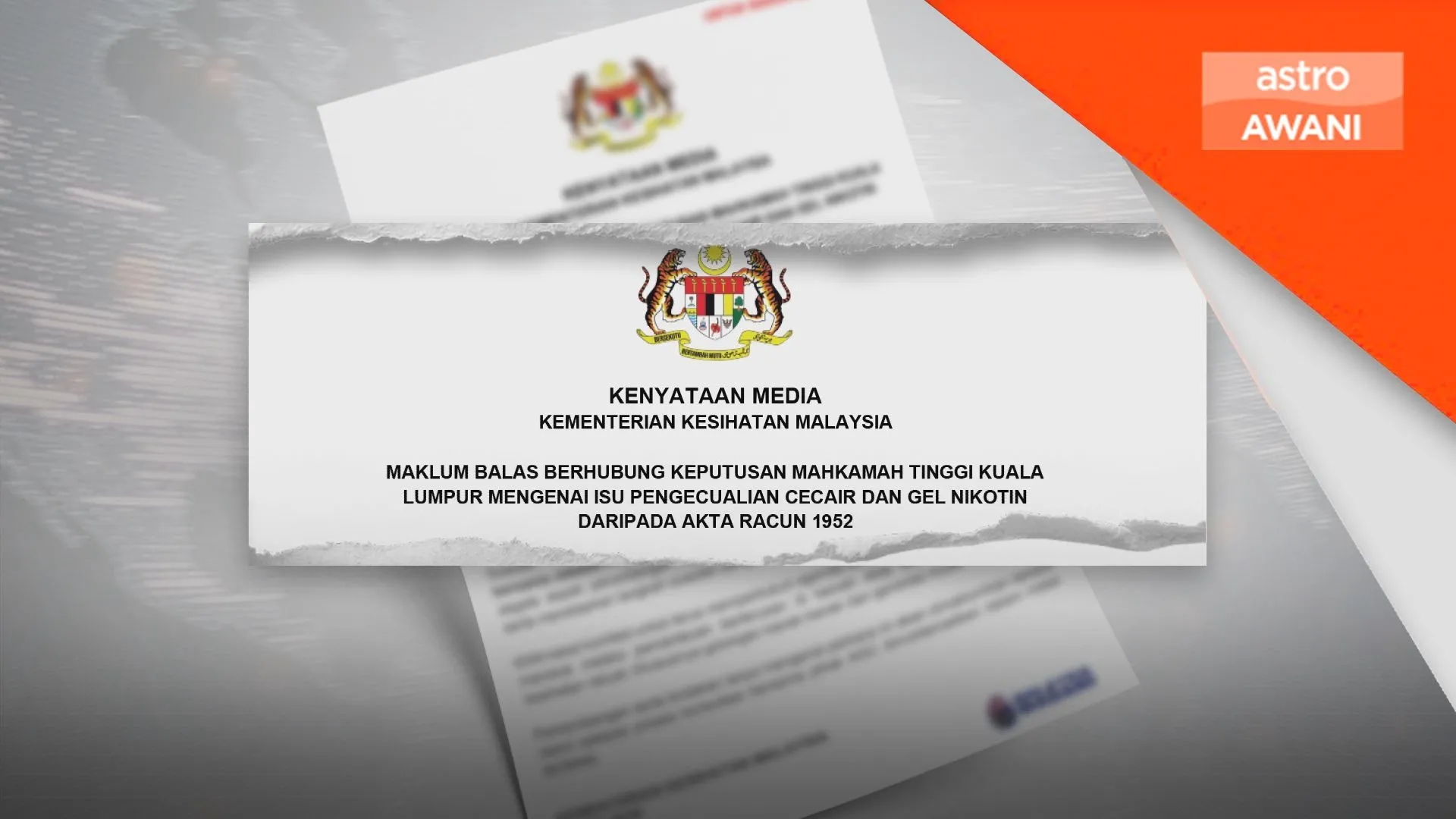 KKM bincang tindakan lanjut dengan AGC isu pengecualian cecair, gel nikotin