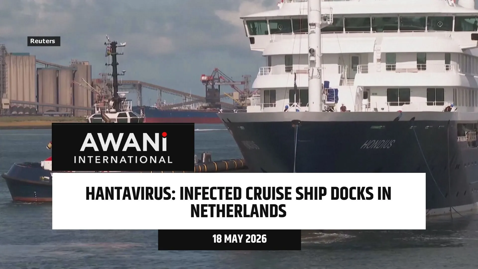 Hantavirus-hit cruise ship docks in Netherlands