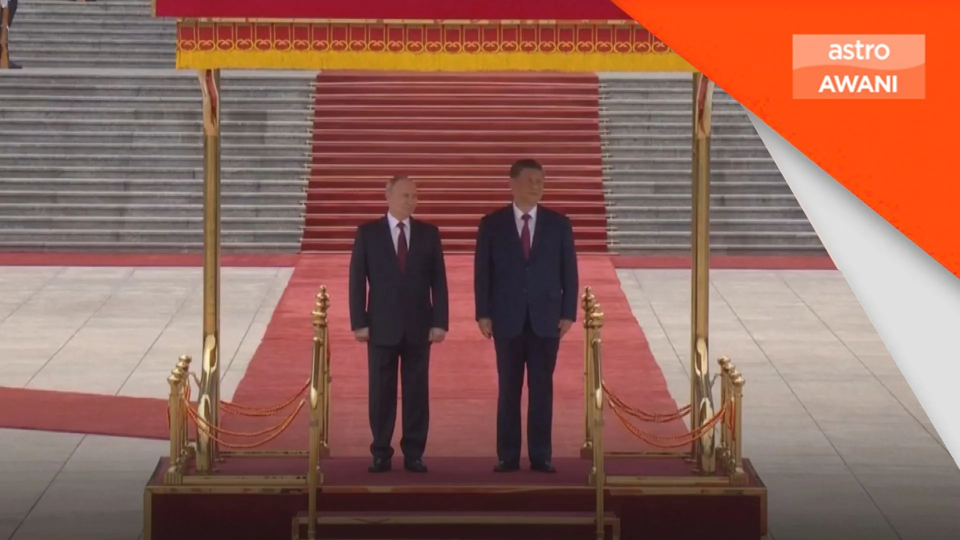 Putin diberi sambutan rasmi oleh Xi di Beijing