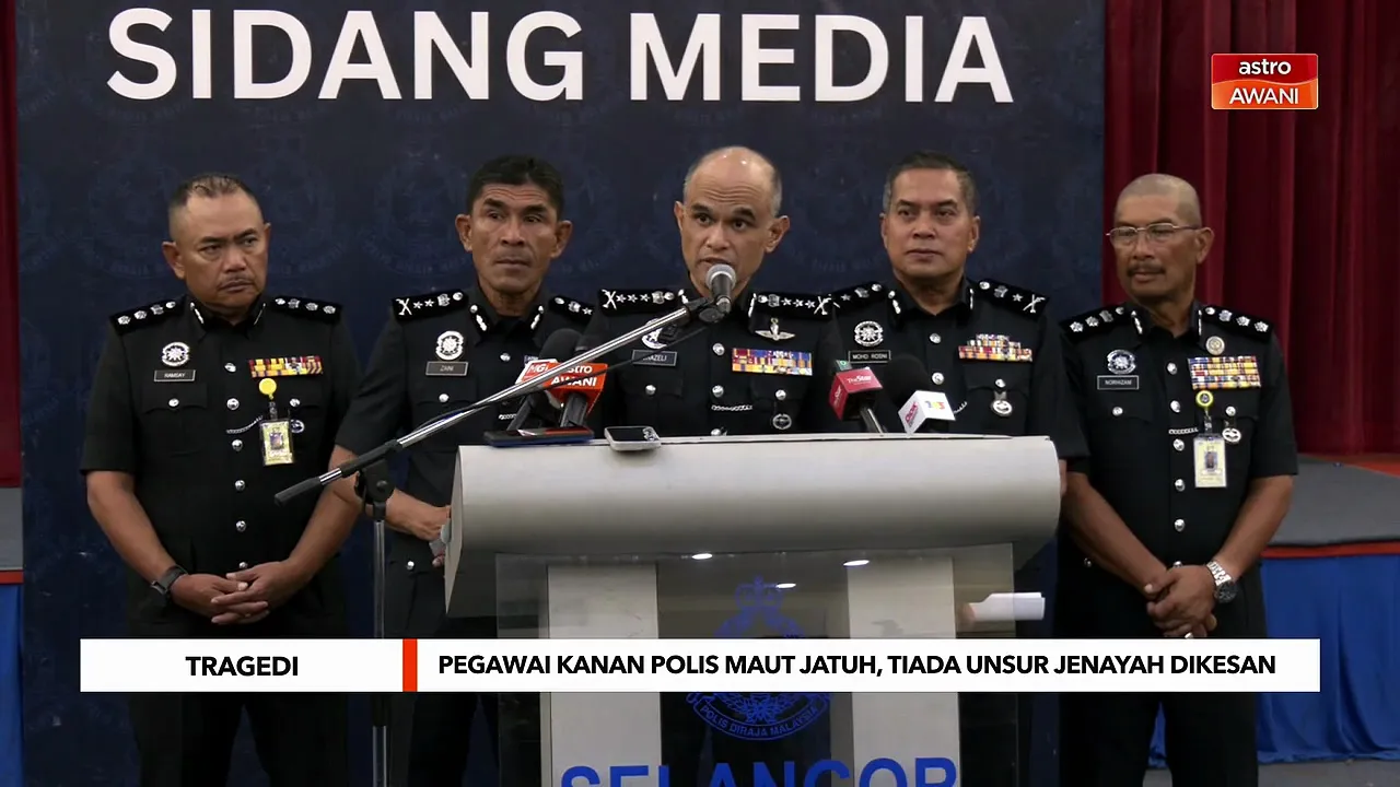Pegawai kanan polis maut jatuh  tiada unsur jenayah dikesan