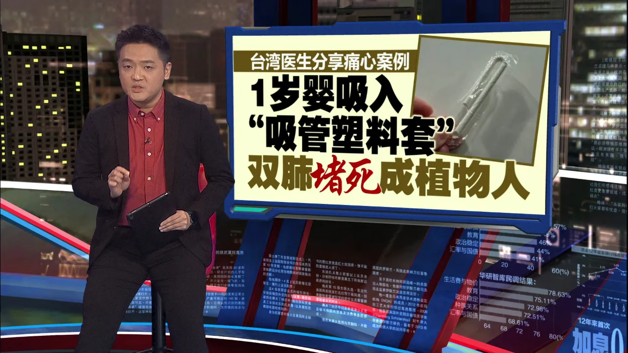 1岁婴吸入“吸管塑胶套”  双肺堵死成植物人